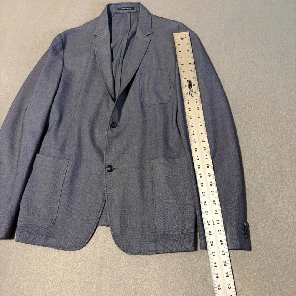 Z Zegna Blazer 42R Blue Wool Unstructured Sport Coat 7 VIY34 ZZY27 Lightweight